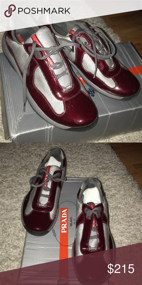 prada sneakers burgundy|Prada Sneakers .